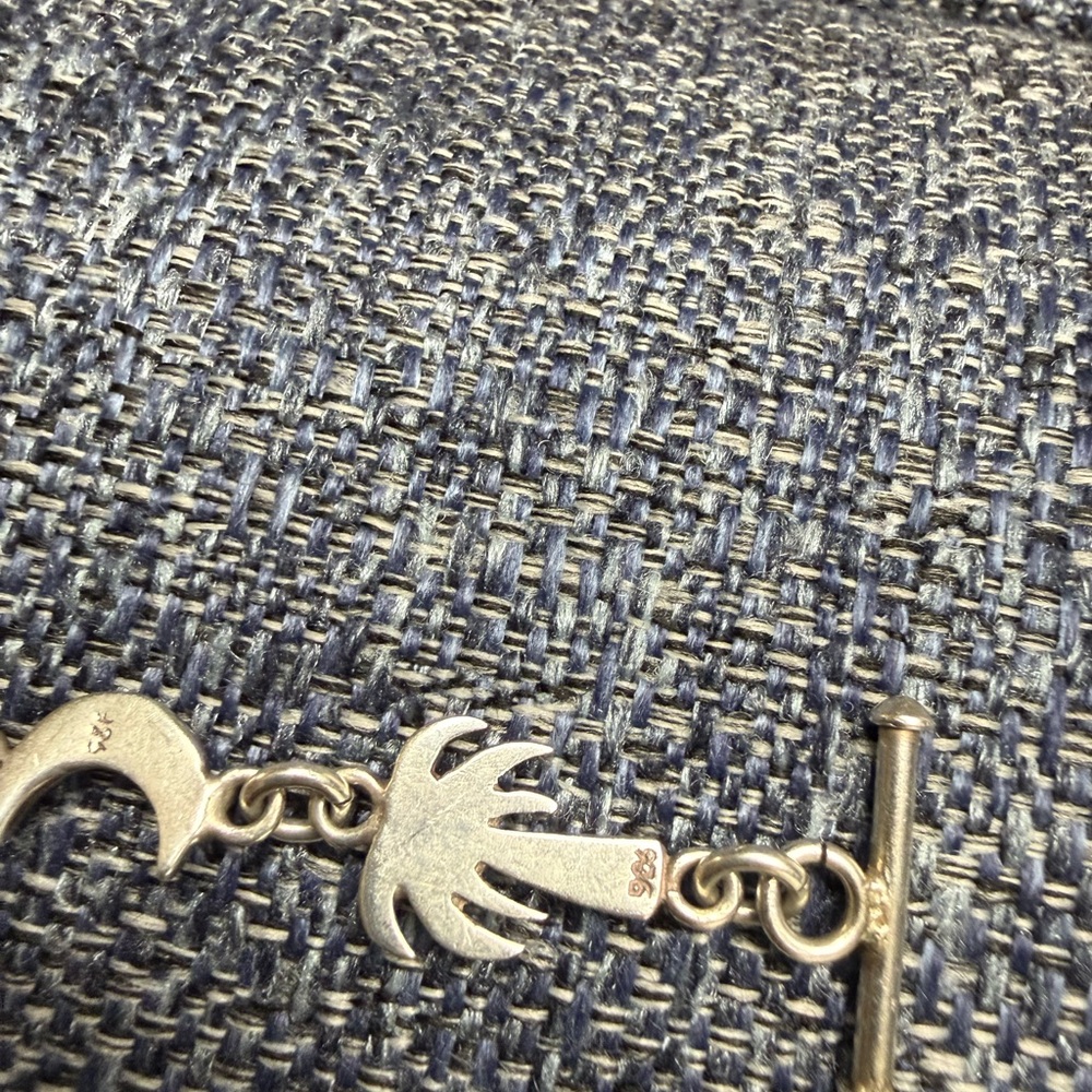 Sterling Silver Moon and Palm Tree Bracelet - Picture 5 of 12
